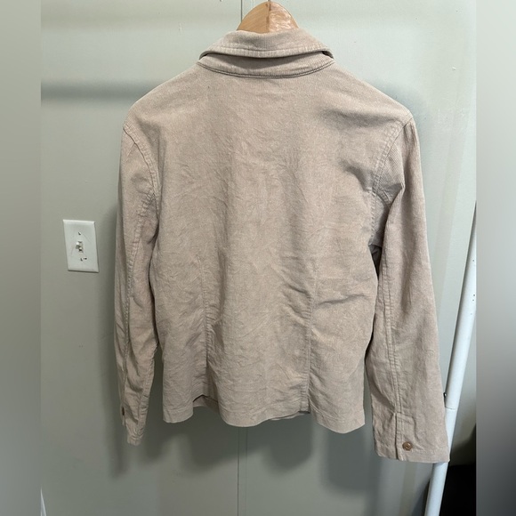 DressBarn Beige Corduroy Button Up Collared Shacket size medium - Picture 4 of 5